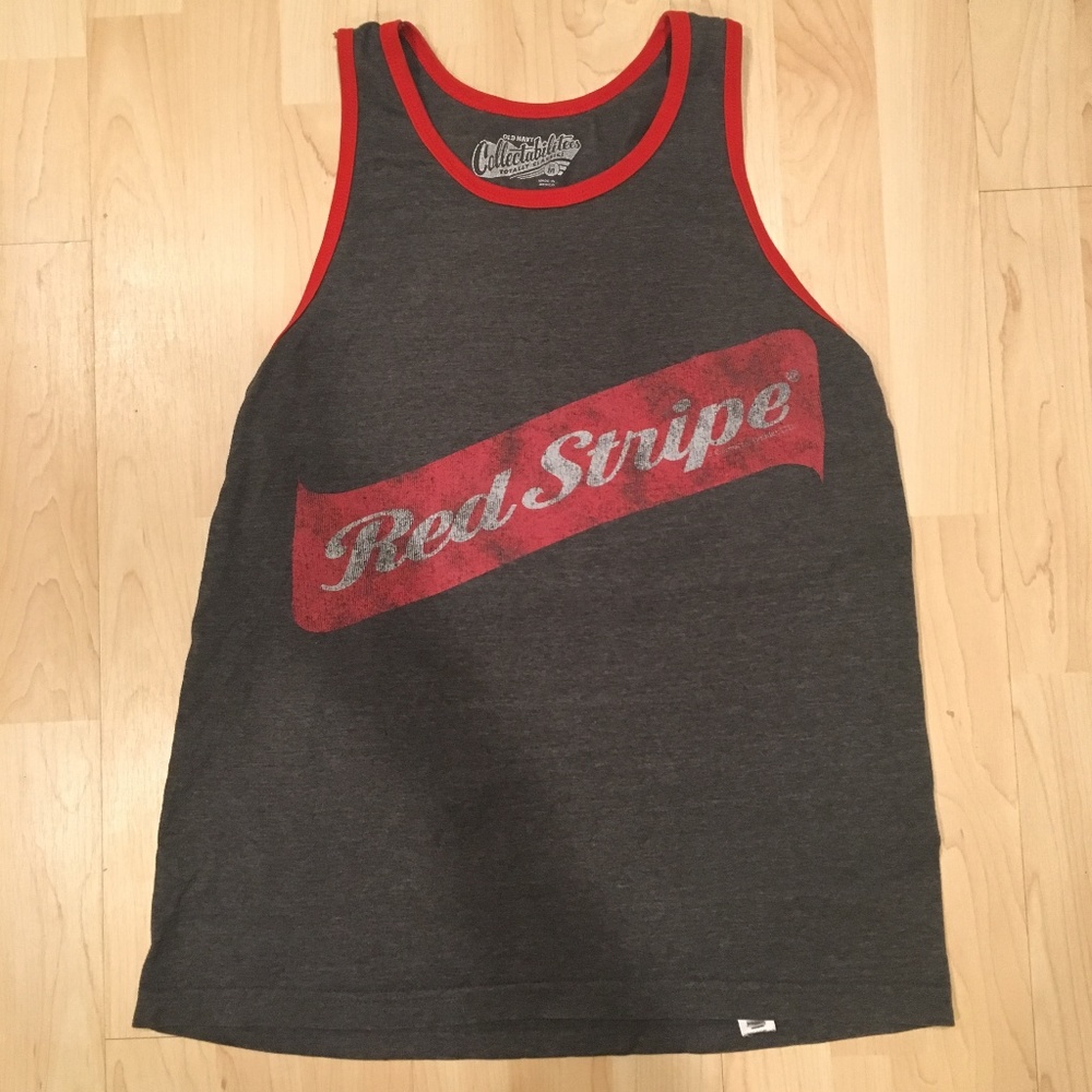 Red Stripe Graphic Tank Top